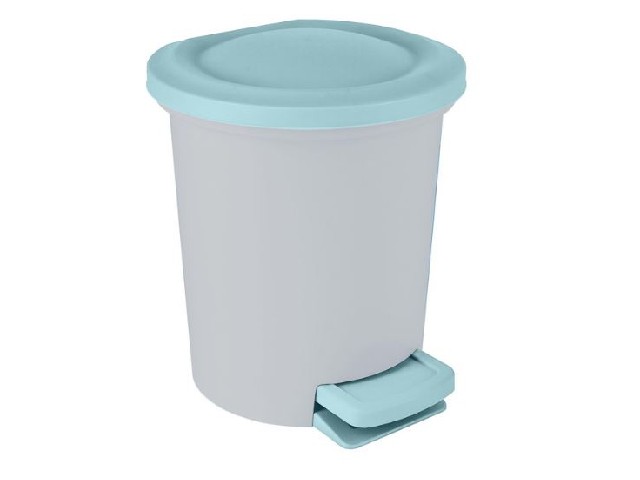 Контейнер для мусора с педалью Vogue 6 л небесный